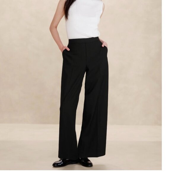 Banana Republic Hayden Wide-Leg Pant, Size 8 Petite - Picture 1 of 8